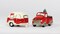 Ceramic Red Truck with Christmas Tree & Trailer Salt And Pepper Shakers, Home Décor, Gift for Her, Gift for Mom, Kitchen Décor